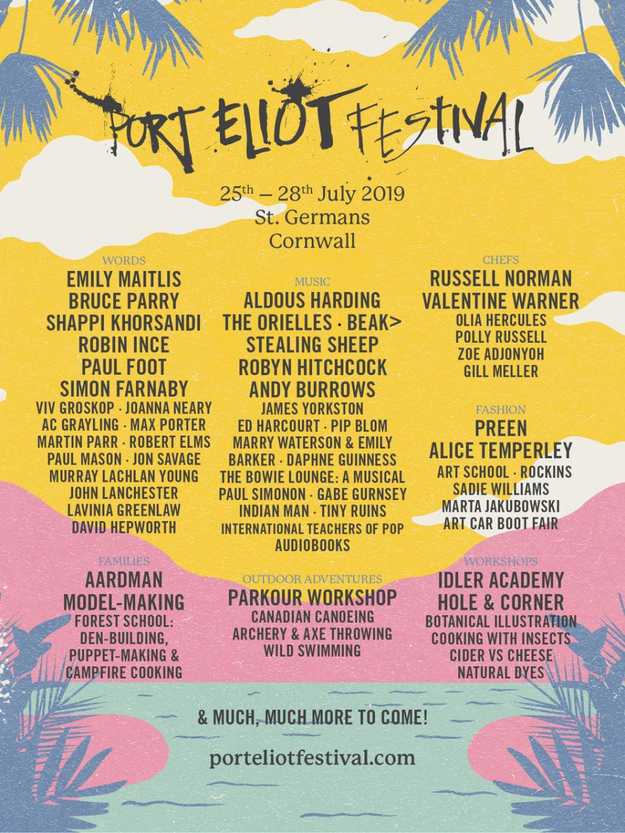 Port Eliot Festival's 2019 lineup.
