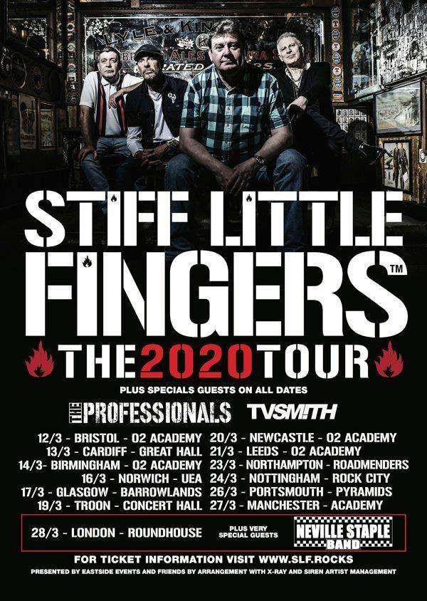 Stiff Little Fingers 2020 tour.
