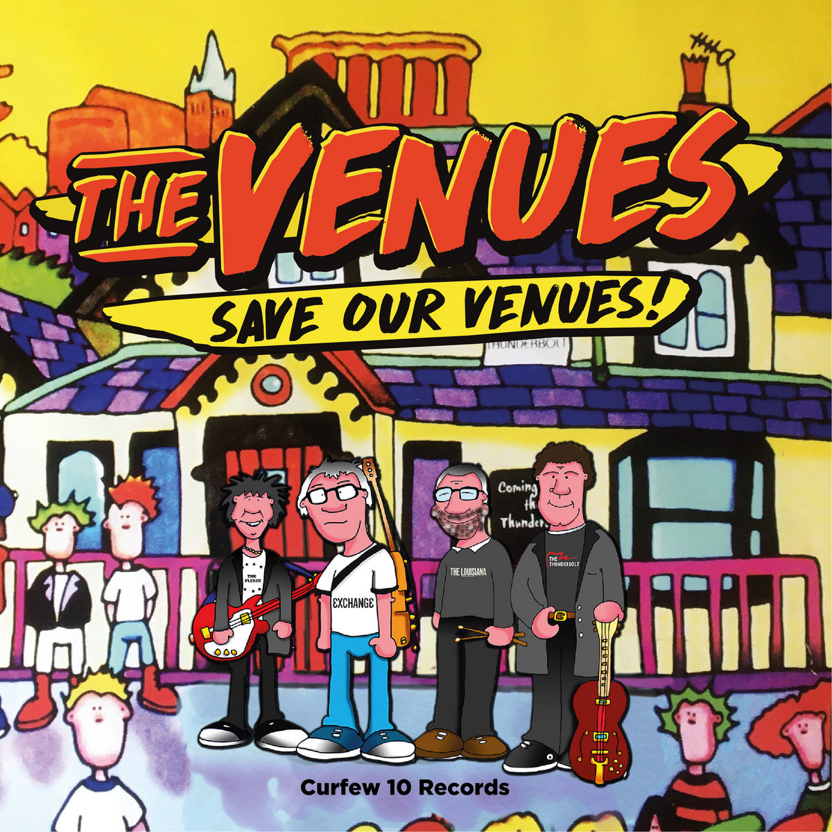 Artwork for The Venues' 'Save Our Venues', out now.