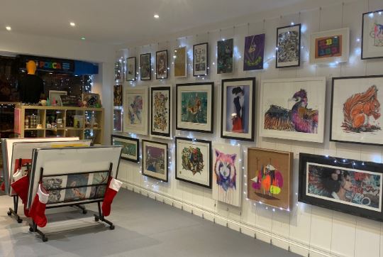 Inside the Upfest Gallery on North Street.