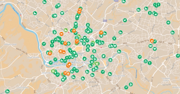 This interactive map shows which Bristol independents are delivering during lockdown