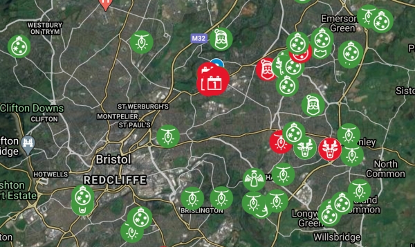 This interactive map plots all the festive displays across Bristol & South Glos this year
