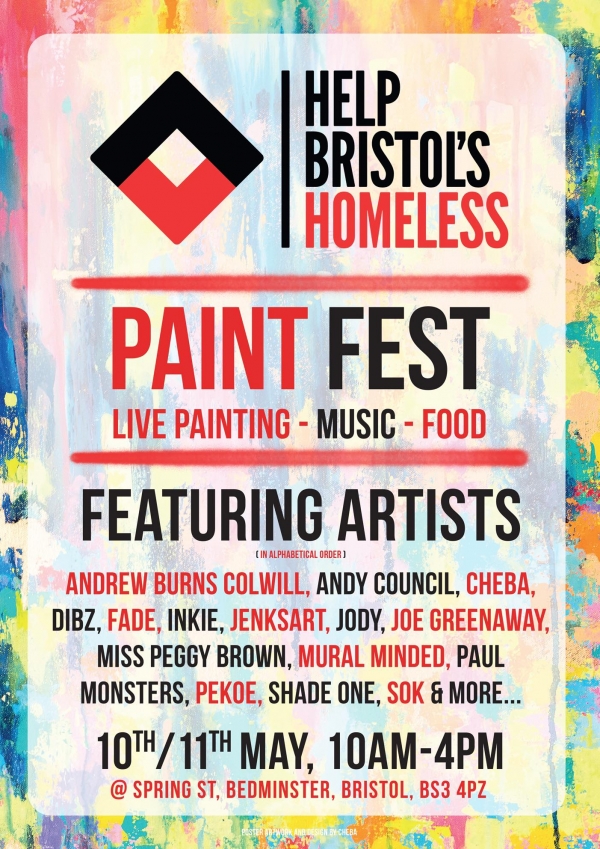 Paint Fest for Help Bristol's Homeless on 10-11 May 2025