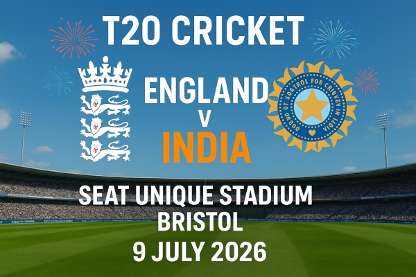 England v India T20 Cricket in Bristol - 9 July 2026