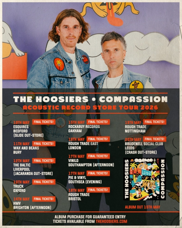 The Hoosiers live in Bristol in May and October 2026