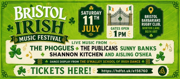 Bristol Irish Music Festival this Saturday 11 July