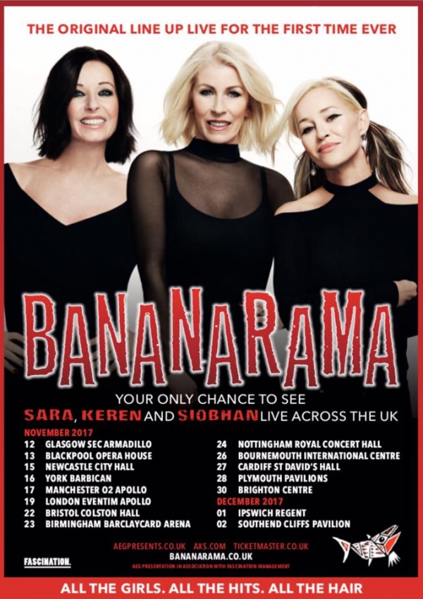 Bananarama reunion tour stops off in Bristol | Colston Hall - 22nd November 2017