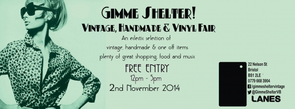 Gimme Shelter Vintage and Vinyl Fair at The Lanes in Bristol