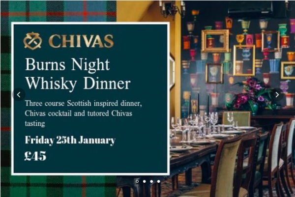 Chivas Burns Night Dinner at The Milk Thistle on Friday 25th January 2019
