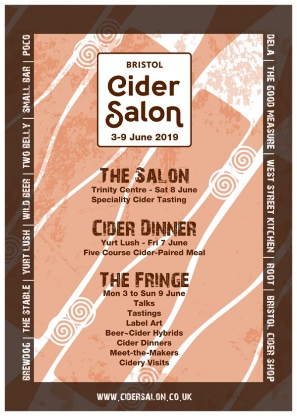Cider Salon Bristol from Monday 3rd to Sunday 9th June 2019 
