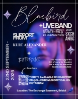 Bristol based singer-songwriter Bluebird live at Exchange in Old Market on 22 September